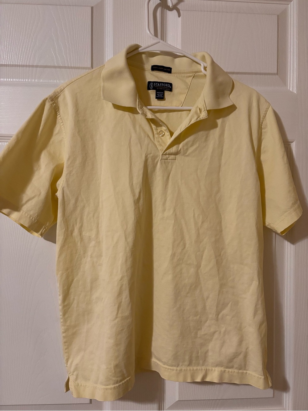 Stafford Pale Yellow Short-Sleeve Polo